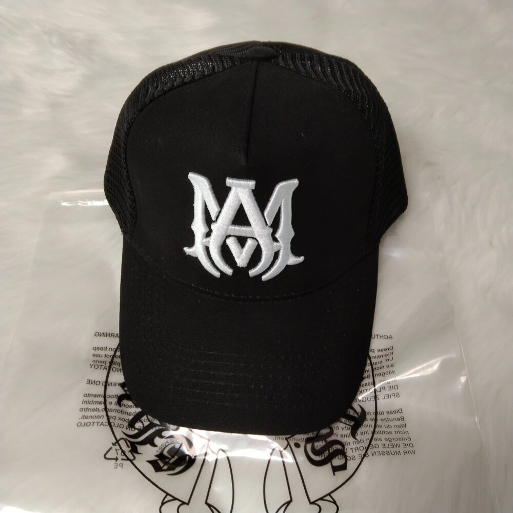 NWT$AMIRI Embroidery Big M Black Hat